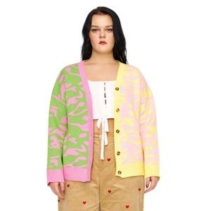 NWT CIDER BOUTIQUE LAVA LAMP HEAVY KNIT CARDIGAN WOMENS SIZE MEDIUM